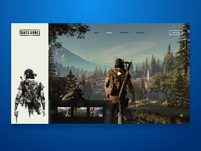 Days Gone design flat game ui ux web website