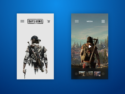 Days Gone Mobile design flat game ui ux web website