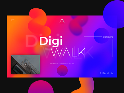 DigiWALK Digital Agency design flat ui ux vector web website