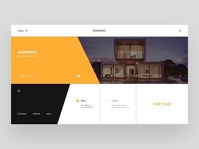 MODERNICS. Concept design flat ui ux vector web website