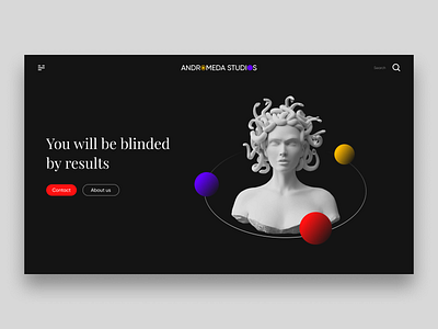 Andromeda Studios design flat minimal ui ux vector web website