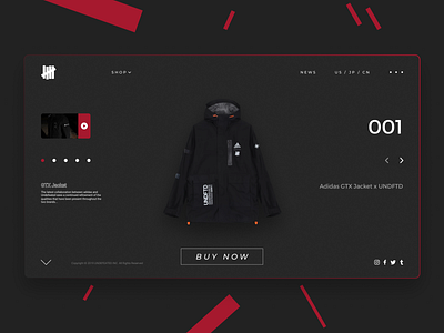 UNDEFEATED Redesign Concept brand cloths design flat minimal ui undefeated ux vector web website