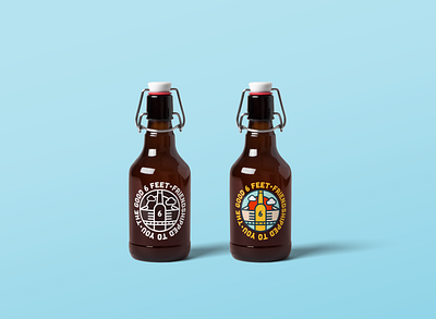 The Good 6 Feet beer beer label branding brew decal design drink illustration logo