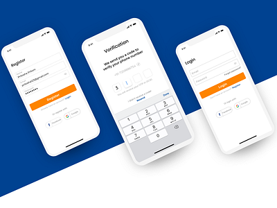 Sign In - Sign Up Screens ios design otp sign in signup ui ui design uiux verification