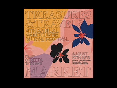 Treasures & Travels 2019 Mural Festival graphic design poster design social poster van mural fest