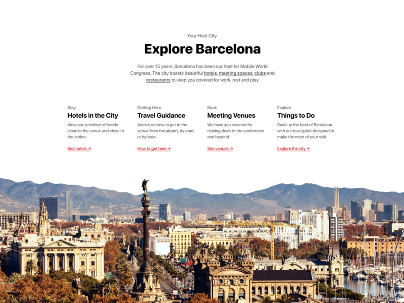 Explore Barcelona Outtake case study conference design event events ui