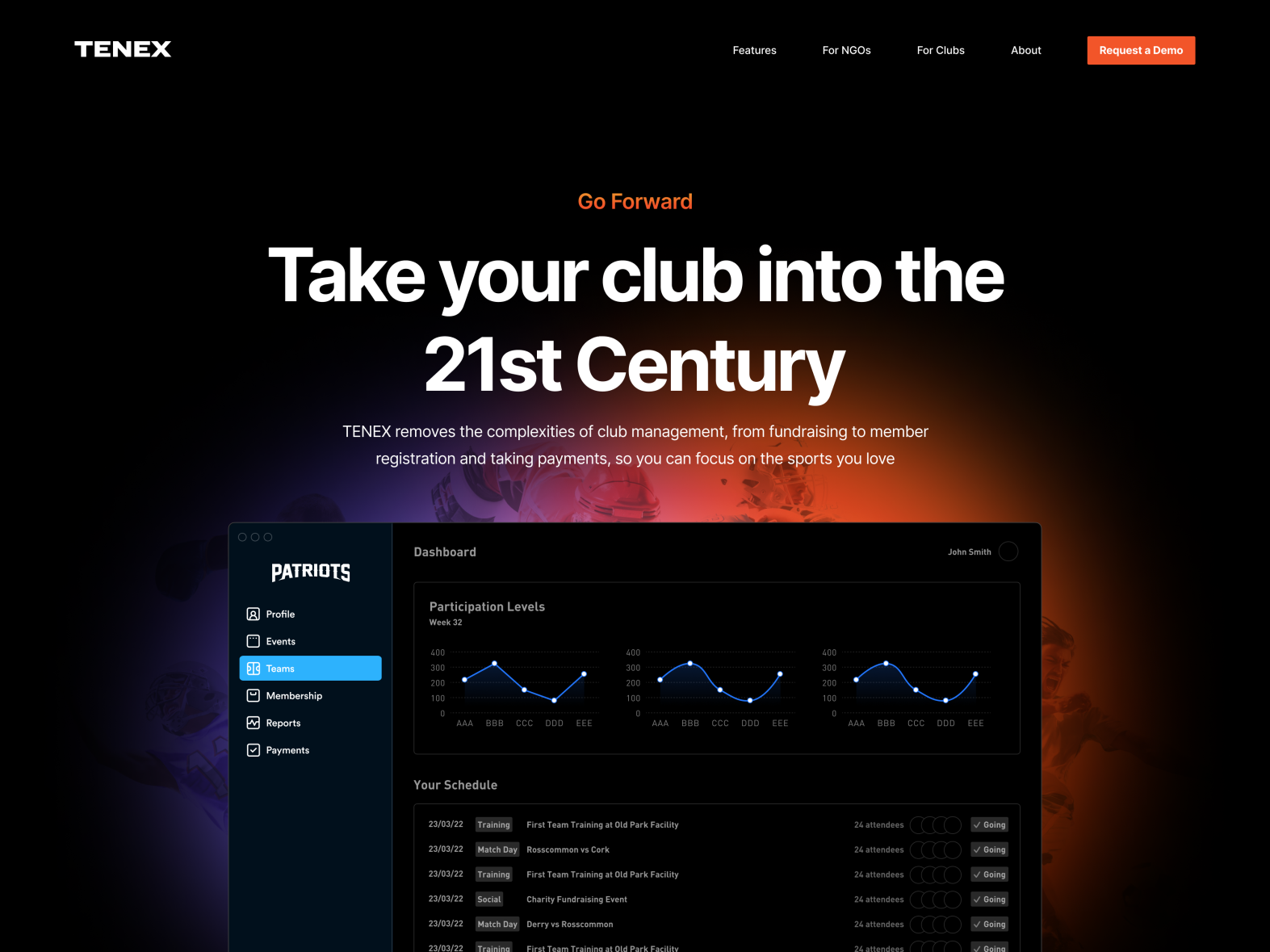TENEX Landing Page by Jordan Moore for Dawson Andrews on Dribbble