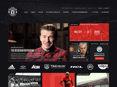 Manchester United Homepage Rethink manchester united sentinel soccer sports tungsten