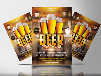 Beer Night Party Flyer Design