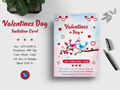 Valentines Day Invitation Card