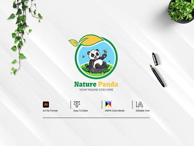 Nature Panda Logo Design