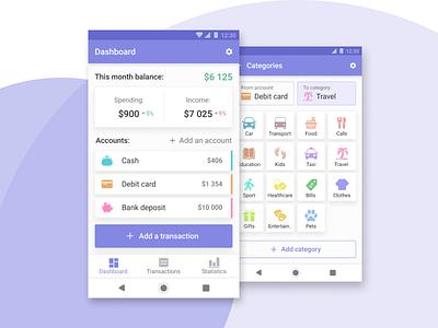 Financial manager accounting android app bill design expense tracker expenses finance fintech income money pay payment payments tracker transactions ui ui design