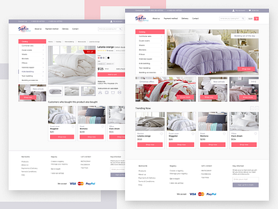 Concept of internet-store of bed textile. bed buy ecommerce interface internet on line online product shop store textile ui ui design web website