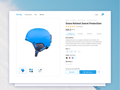 Single product page. Snowboard helmet. bike ecommerce helmet one product online product shop single snowboard store website