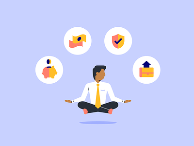 Retaining employees with benefits benefits business icons illustration man
