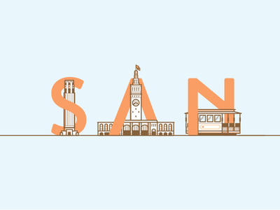 Landmarks city illustration landmarks san francisco