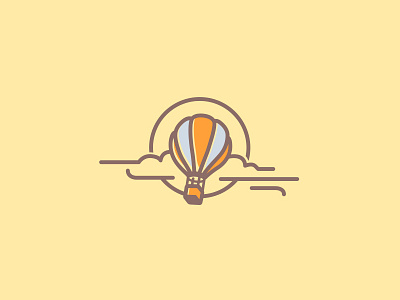 Ballooning brand element balloon design hot air balloon illustration logo