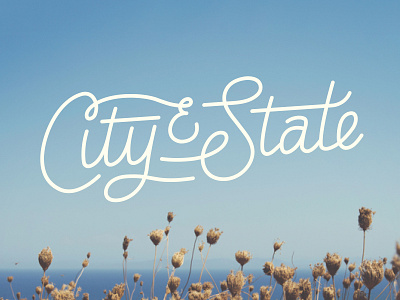 City & State california city design lettering state