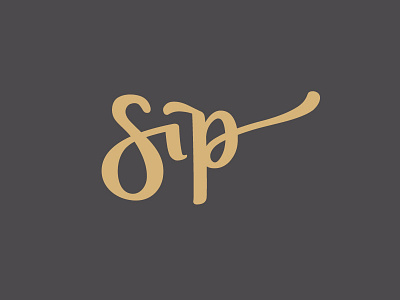Sip logo black gold lettering logo sip