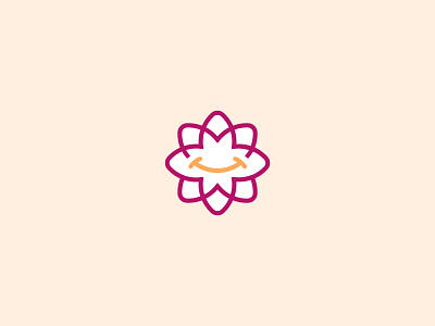 Flower logo flower happy logo petal smiling