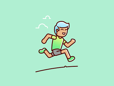 Run fitness illustration man run running