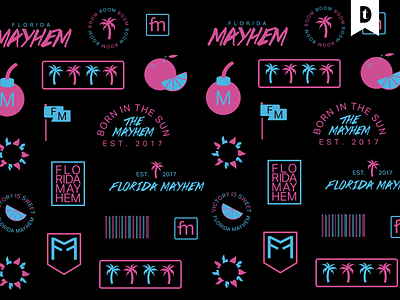 Florida Mayhem Branding Practice branding branding design design icon lettering logo minimal type typography vector