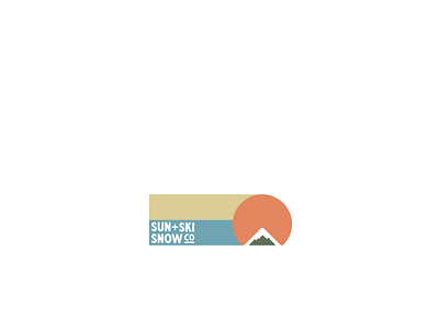 Sun+Ski Snow Company branding design flat graphic design icon logo typography vector