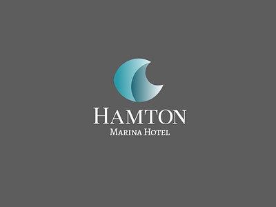 Hamton Marine Hotel Logo Concept branding design flat icon lettering logo minimal type typography vector