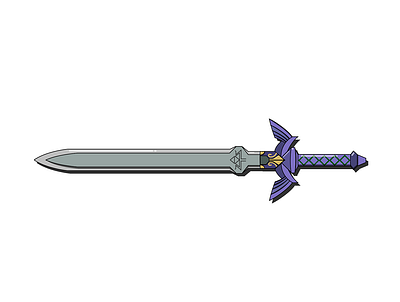 Master Sword (Sword Project 3) anime design flat icon illustration minimal vector zelda zelda icons