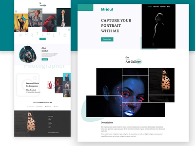Mridul - Photography Landing Page UI Concept Design.