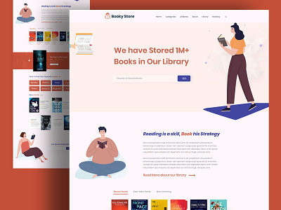 Booky Store...Landing Page Design book store ecommerce landing page store design uidesign visualdesign web ui webdesign