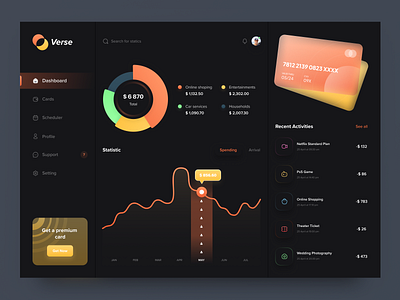 Verse - Payment Dashboard | Dark Mode