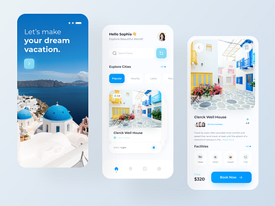 Travel App app design booking app clean elegant minimal mobile app ticket app tour tourism app travel travel mobile app trip ui ui design ux vacation