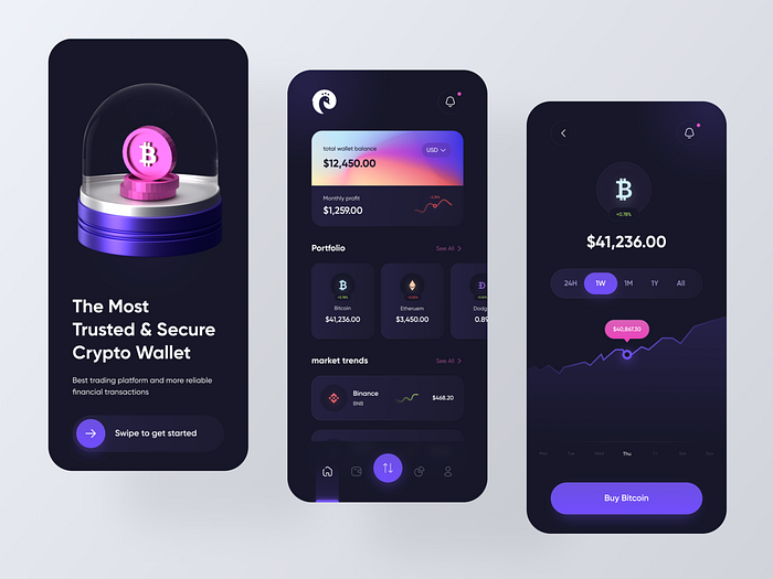 Cryptocurrency App Design by pourya zamani for Piqo Studio on Dribbble