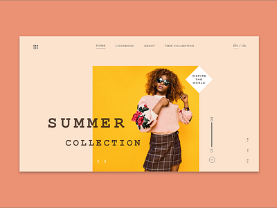 Clothing catalog adobexd branding catalog clothes curly design minimal shopping simple style summer typography ui ux web website yellow