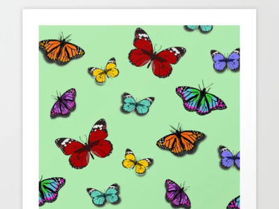 Butterly On Green animals butterflies butterfly design insects vector