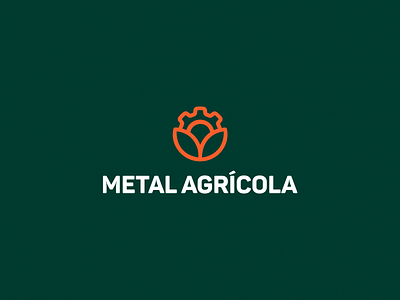 METAL AGRÍCOLA brand brand design branding design flat logo logotype metal vector