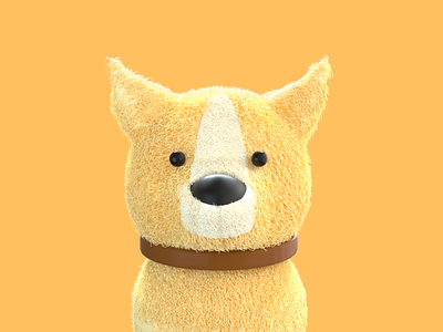 Doggo 3d 3d character avatar c4d character design characters dog furry render toy