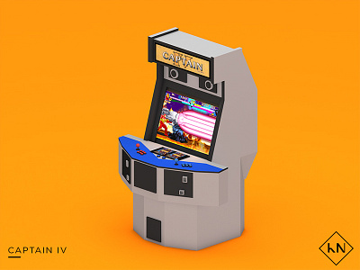 Captain IV 3d arcade c4d capcom illustration low poly model retro video game