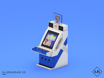 Q-GrandAm 25 3d arcade c4d capcom illustration low poly model retro video game