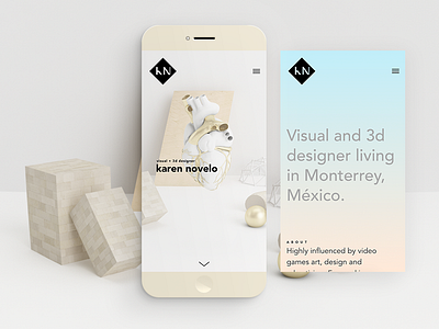 Portfolio 3d branding design mobile portfolio render responsive semplice ui website