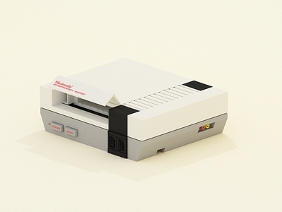 NES 3d c4d console isometric low poly nintendo retro video game