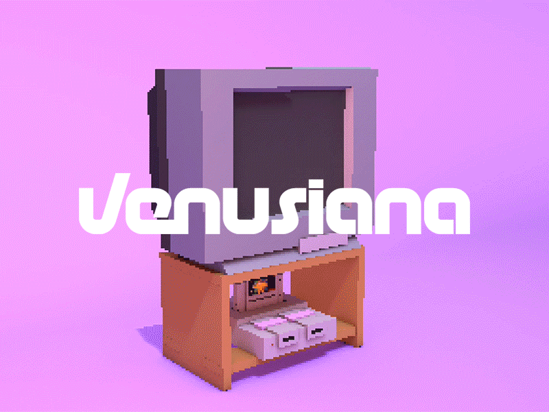 Venusiana 3d c4d geometric low poly nintendo snes twitch video game