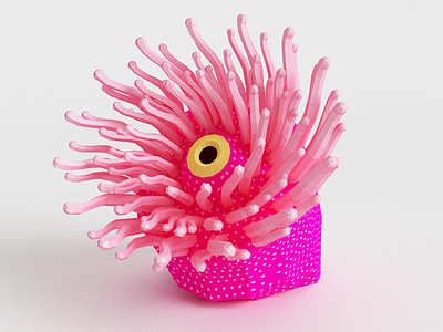 Anemone 3d anemone c4d character creature low poly vr