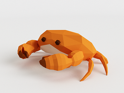 Crab 3d animal beach c4d character crab low poly vr