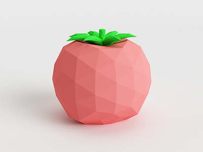 Tomato 3d augmented reality c4d food low poly tomato virtual reality