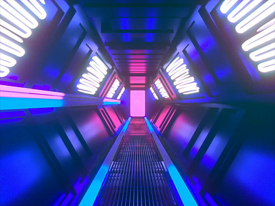 Tunnel 3d animation c4d cinema 4d infinite loop material octane render sci fi spaceship tunnel
