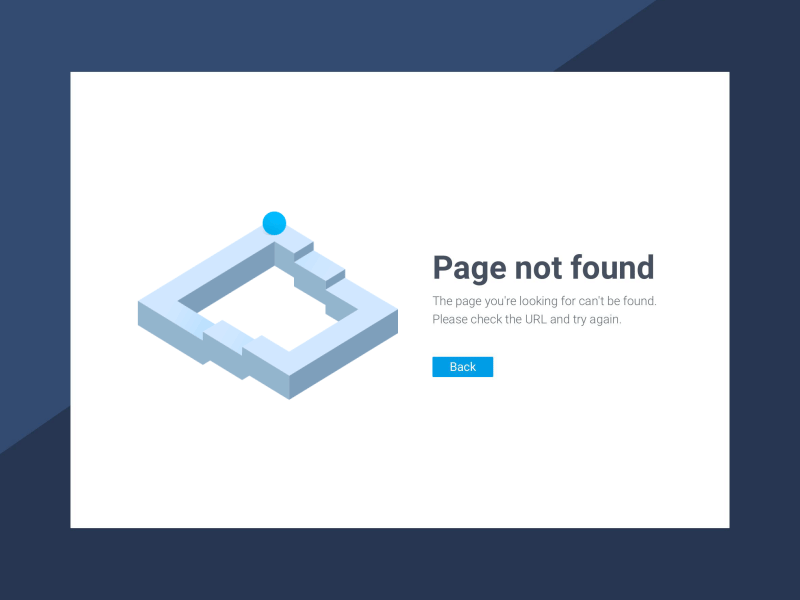 404 Error animation design ui web