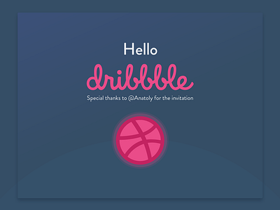 Hello Dribbble design first shot hello dribbble illustration