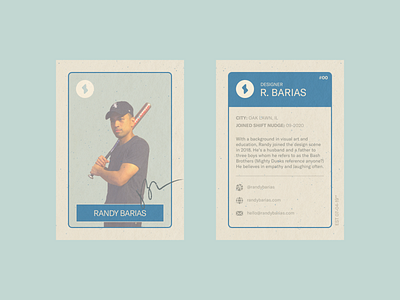 Baseball Contact Card baseball branding concept design exploration illustration retro shiftnudge sports ui ux vector vintage